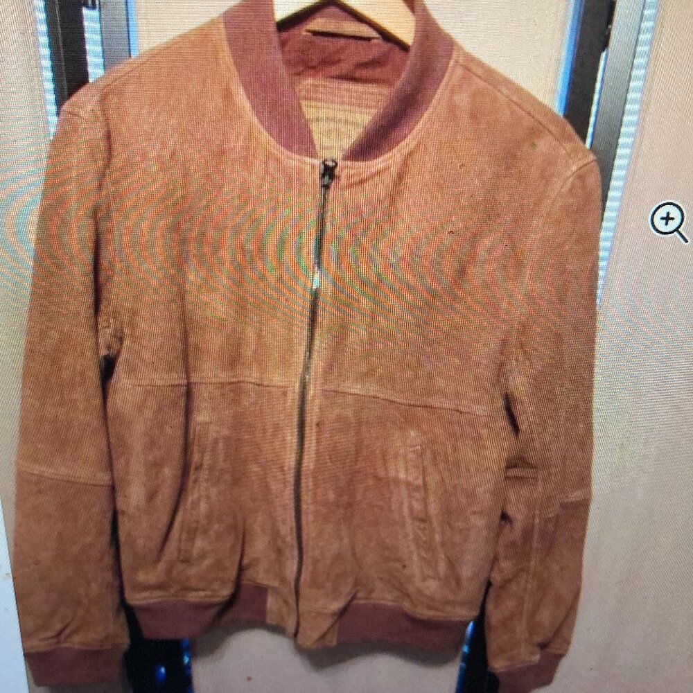 American Eagle Outfitters AEO Goatskin leather bomber style jacket size M NWOT